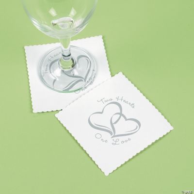 Two Hearts Wedding Coasters