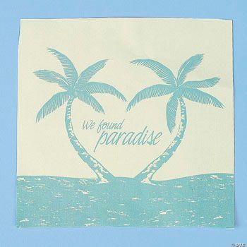 Beach Theme Beverage Napkins - Oriental Trading - Discontinued