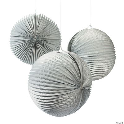 Large Silver Party Lanterns