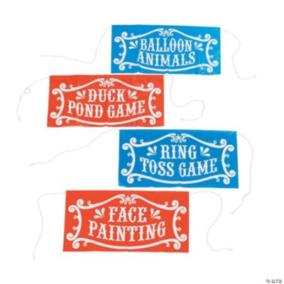 4 Pc. Carnival Sign Assortment