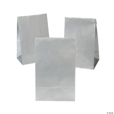 Mini Treat Bags With Tape Closure - Silver