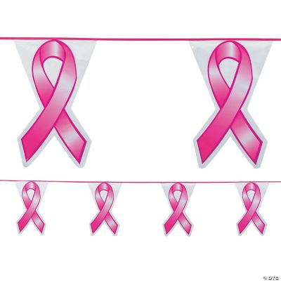 Pink Ribbon Pennant Banner