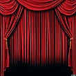 Red Curtain Backdrop Banner