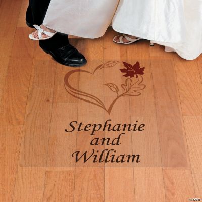 Personalized Fall Wedding Floor Cling