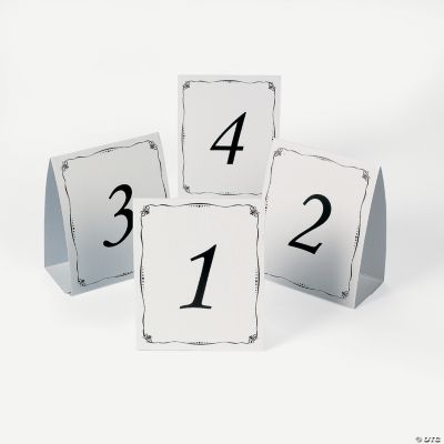 Numbered Table Tent Cards