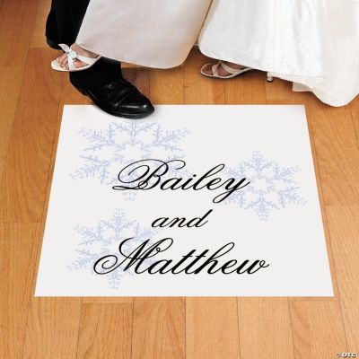 Personalized Winter Wedding Floor Cling