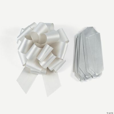 Silver Wedding Pew Bows