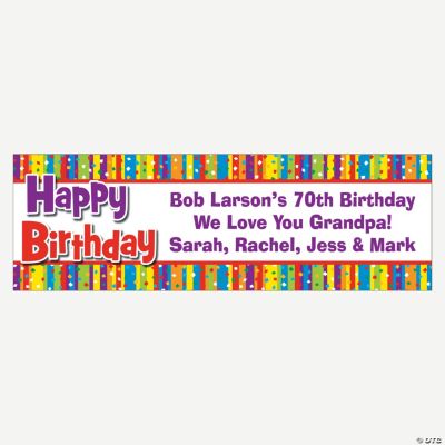Personalized Milestone Birthday Banner - Large