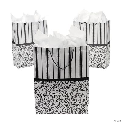 Large Black And White Wedding Gift Bags