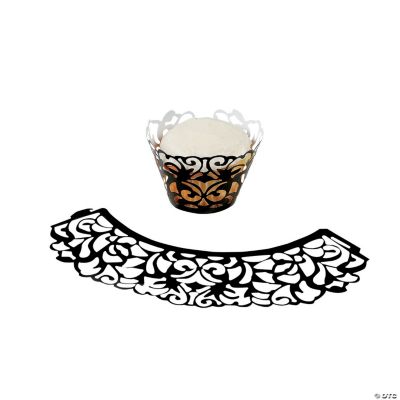 Laser-Cut Cupcake Collars - Black