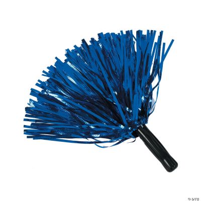 Blue Shiny Pom-Poms