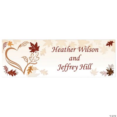Personalized Fall Wedding Banner - Small