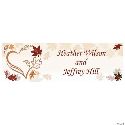 Personalized Fall Wedding Banner - Medium