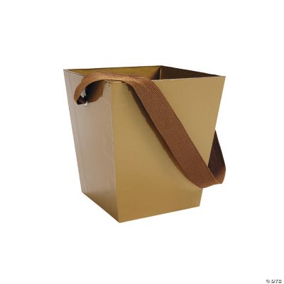 Gold Buckets With Ribbon Handle