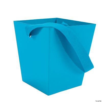 Turquoise Buckets With Ribbon Handle