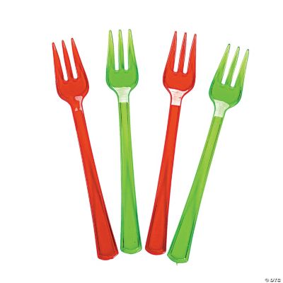 Mini Red & Green Cocktail Forks