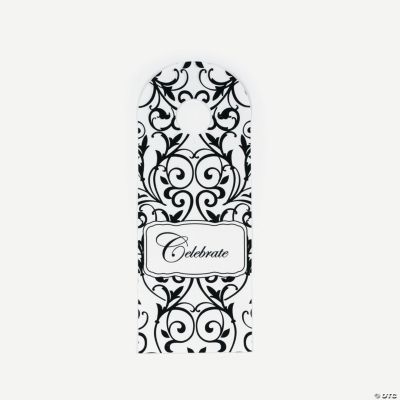 Black & White Wedding Wine Tags