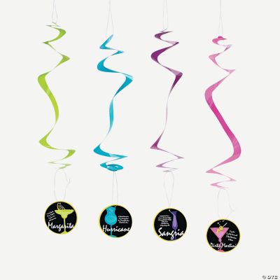12 Cocktail Party Dangling Swirls