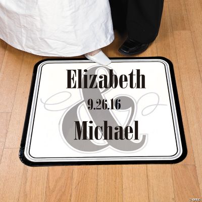 Personalized Wedding Floor Cling - White