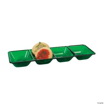 Dark Green Four Compartment Tray