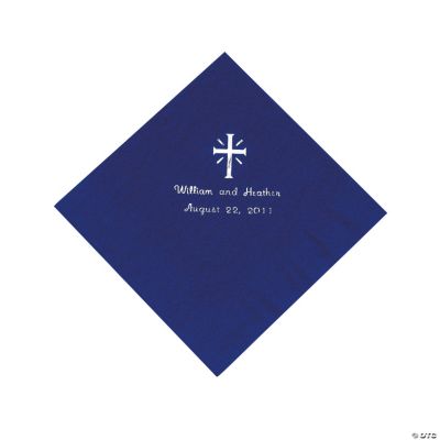 Personalized Cross Purple Luncheon Napkins