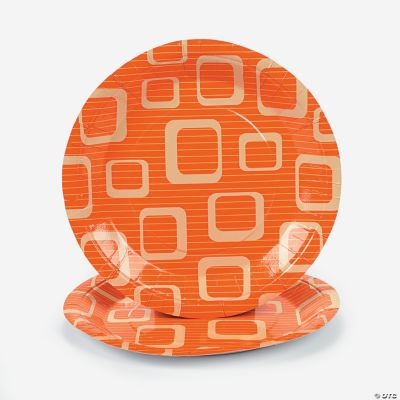 Orange Design Dinner Plates