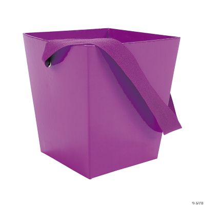 Purple Buckets With Ribbon Handle