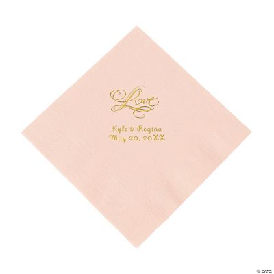 Personalized “Love” Luncheon Napkins - Pink