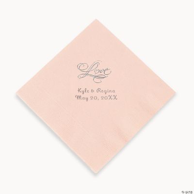 Personalized “Love” Luncheon Napkins - Pink