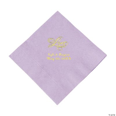 Personalized “Love” Luncheon Napkins - Lilac