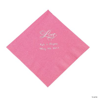Personalized “Love” Luncheon Napkins - Candy Pink