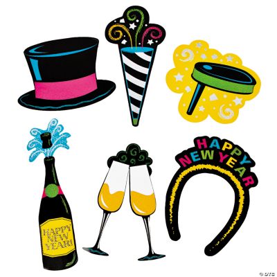 Bright New Year Glitter Cutouts