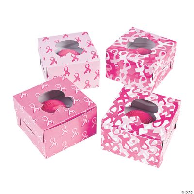 Pink Ribbon Cupcake Boxes