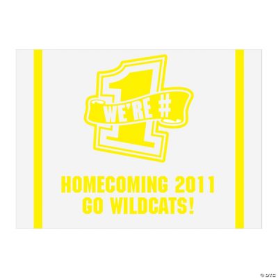Personalized Yellow Team Spirit Sign