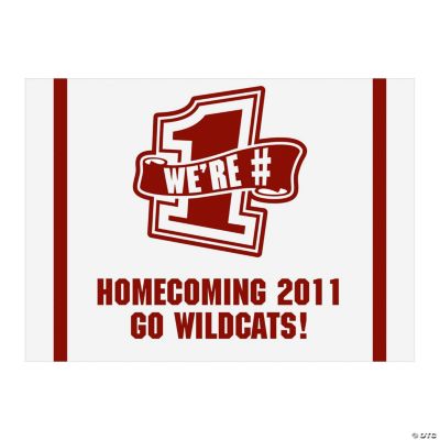 Personalized Burgundy Team Spirit Sign