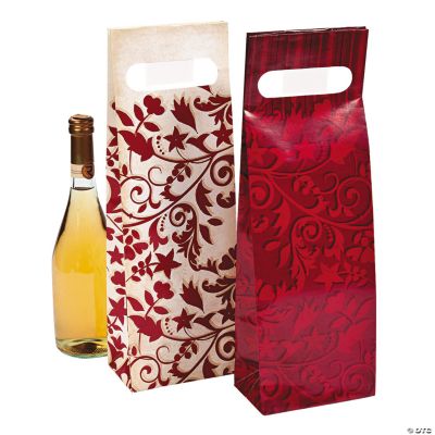 Red On Red Wedding Wine Bags