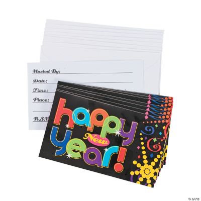 Bright New Years Invitations