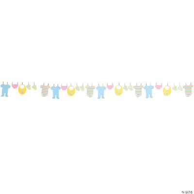 Bright Baby Shower Clothesline Garland