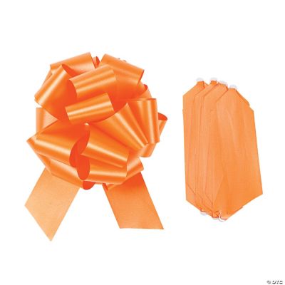 Orange Wedding Pew Bows