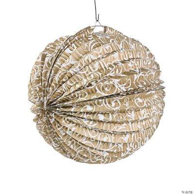 Gold Flourish Party Lanterns