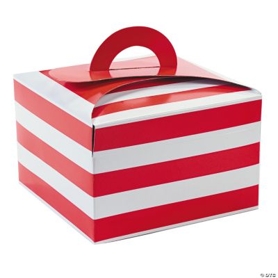 Red & White Striped Cupcake Boxes
