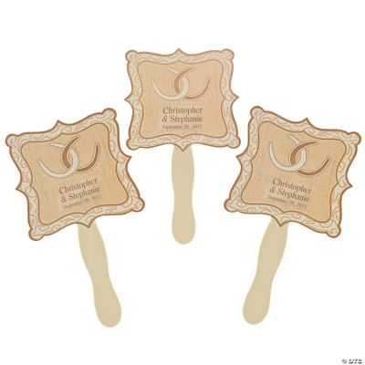 Personalized Rustic Western Wedding Fans