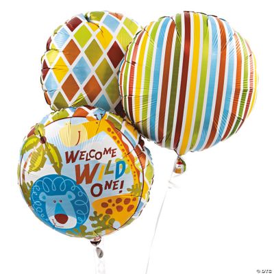 3 Safari Boy Round Mylar Balloons