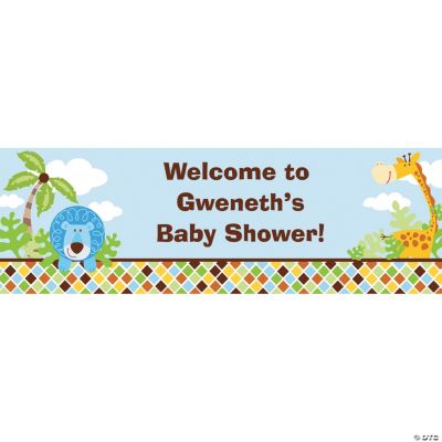 Personalized Safari Boy Banners - Small
