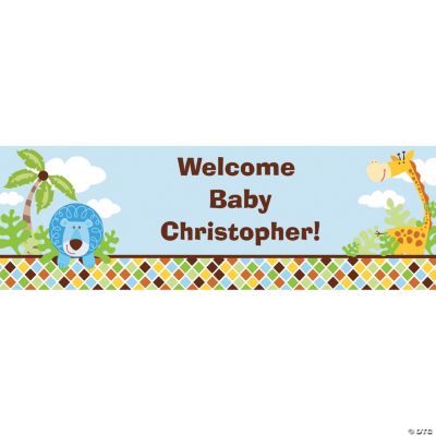 Personalized Safari Boy Banners - Medium