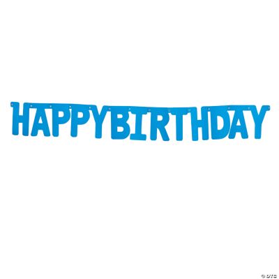 Blue “Happy Birthday” Jointed Banner