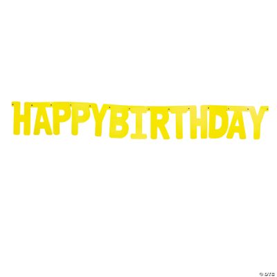 Yellow “Happy Birthday” Jointed Banner