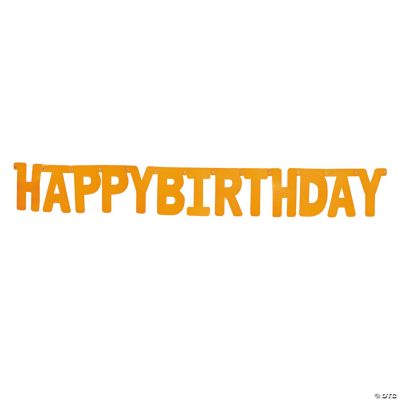 Orange “Happy Birthday” Jointed Banner
