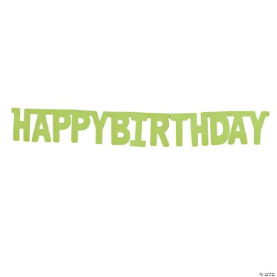Green “Happy Birthday” Jointed Banner