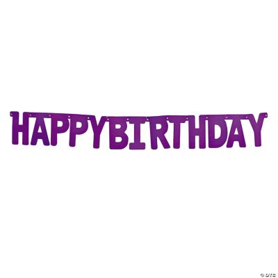Purple “Happy Birthday” Jointed Banner
